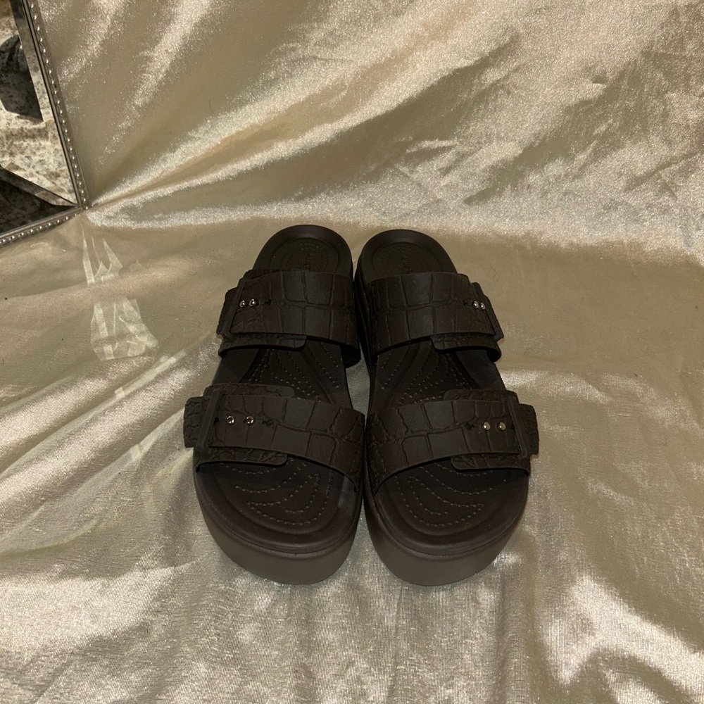 Stylish Crocs Brooklyn Buckle Wedge